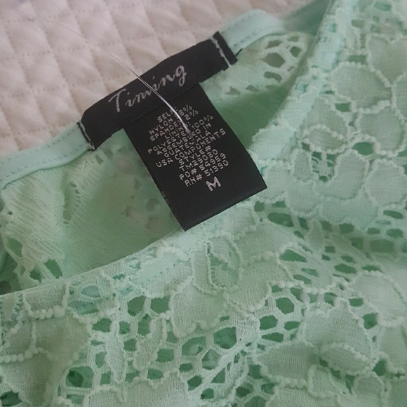 Net Mint Crop Top - Picture 3 of 3